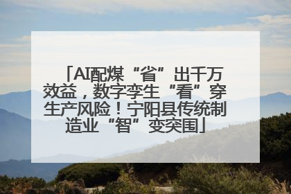 AI配煤“省”出千万效益，数字孪生“看”穿生产风险！宁阳县传统制造业“智”变突围
